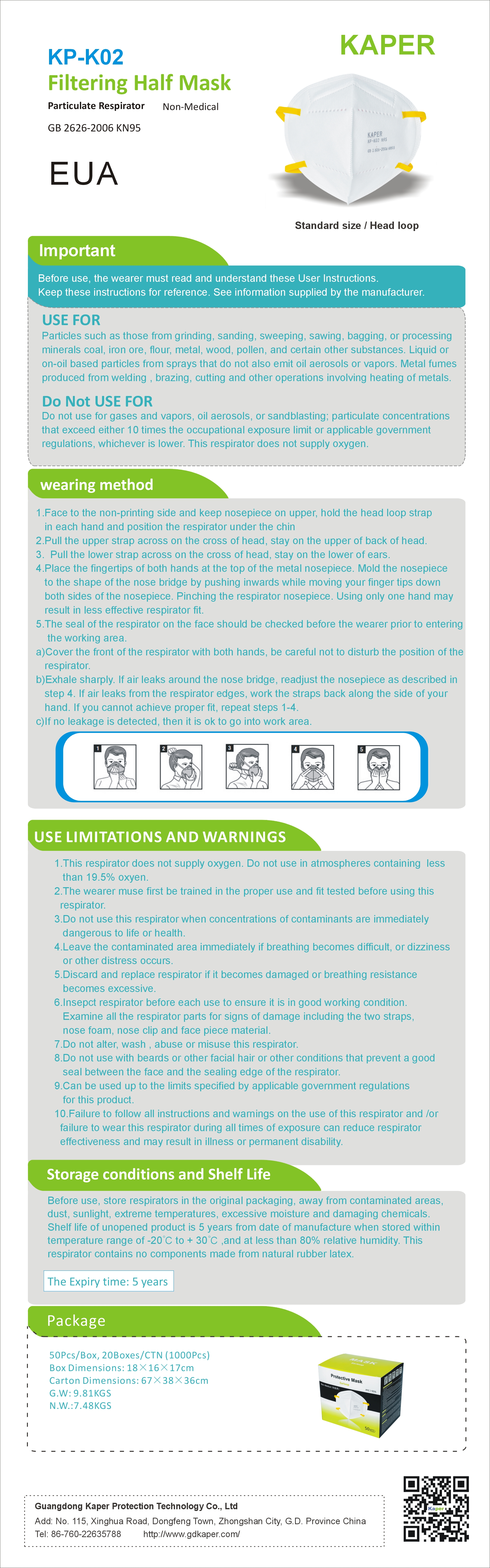 Model No.: KP-K02 - Kaper Protection Technology Co., Ltd